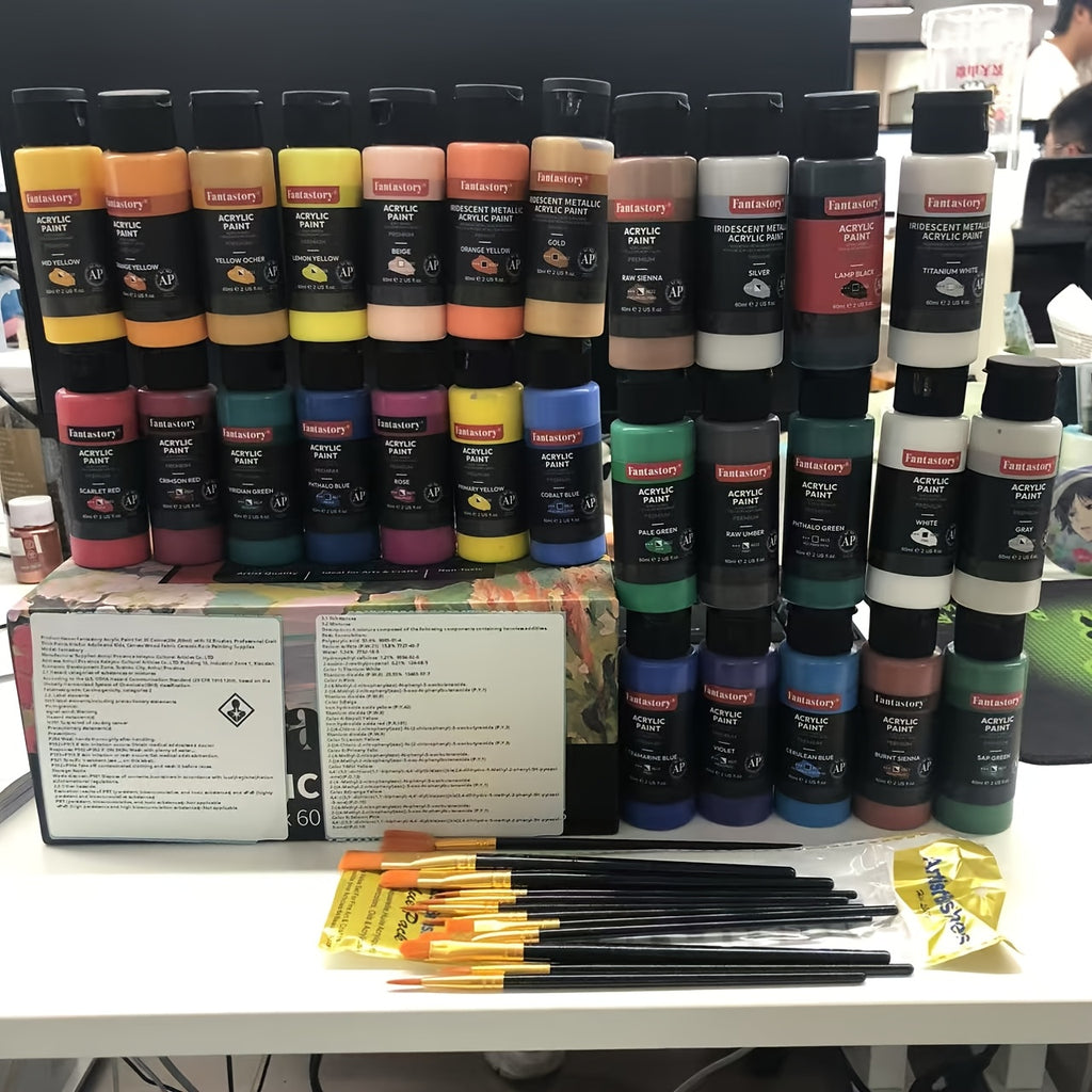 Acrylic Paint Set with Water-Resistant, 2oz, Wood for practical home use - product gallery image 4