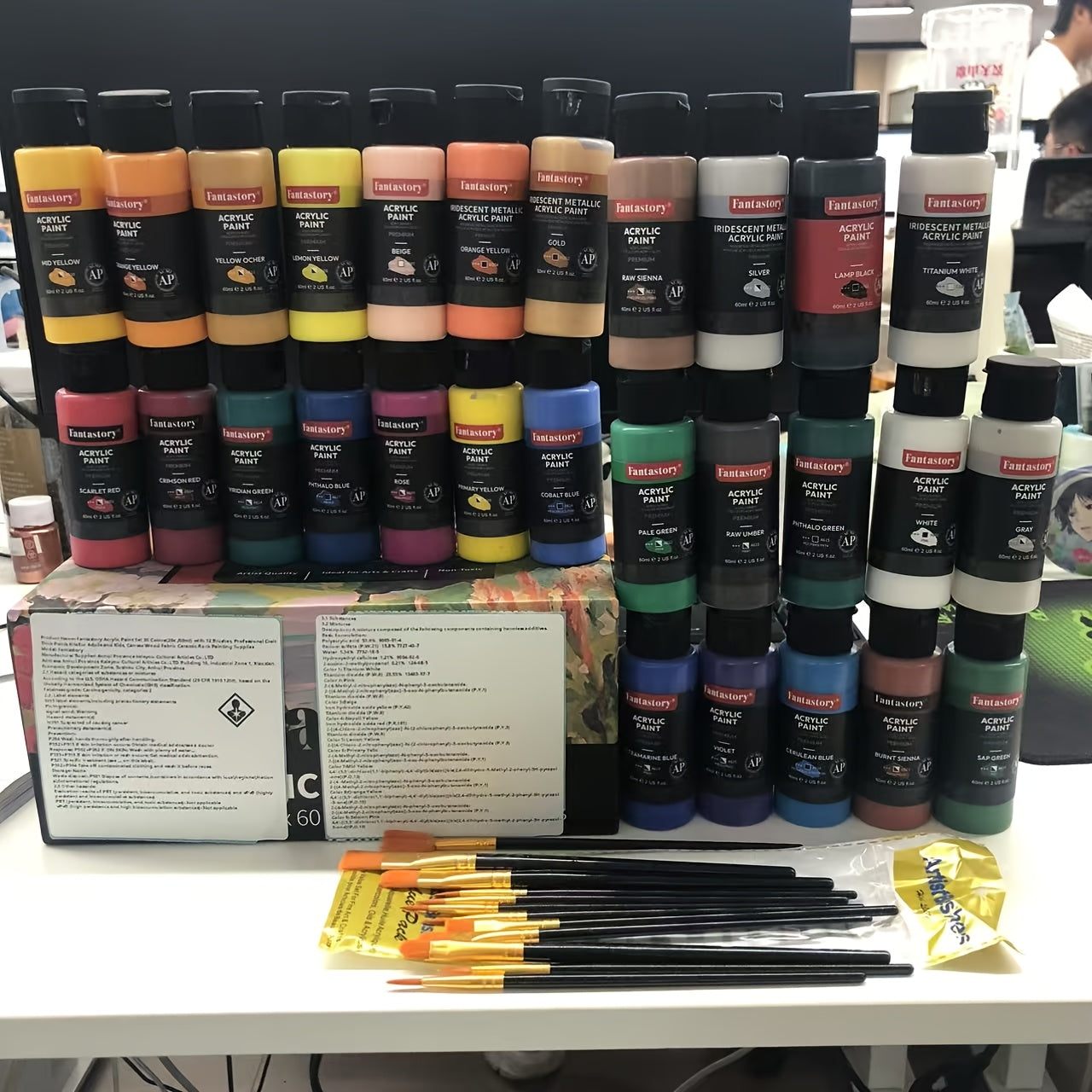 Acrylic Paint Set with Water-Resistant, 2oz, Wood for practical home use - product gallery image 4