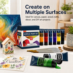 Acrylic Paint Set with Water-Resistant, Waterproof, 120ml, Wood - product gallery image 3