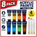 Acrylic Paint Set with Water-Resistant, Waterproof, 120ml, Wood