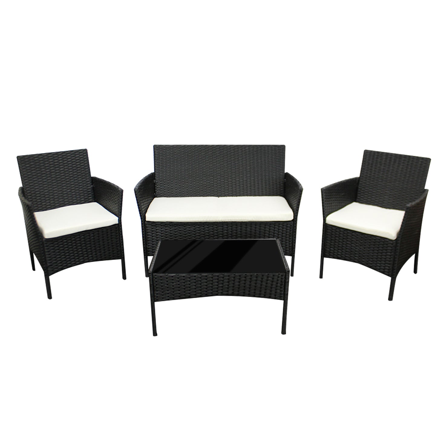 Garden Furniture Sofa Chairs Table Set Rattan Conservatory Outdoor Patio Seat Cushion With Single Armchairs With Coffee Table 6210-B Sofa