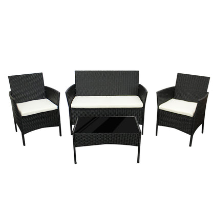 Garden Furniture Sofa Chairs Table Set Rattan Conservatory Outdoor Patio Seat Cushion With Single Armchairs With Coffee Table 6210-B Sofa