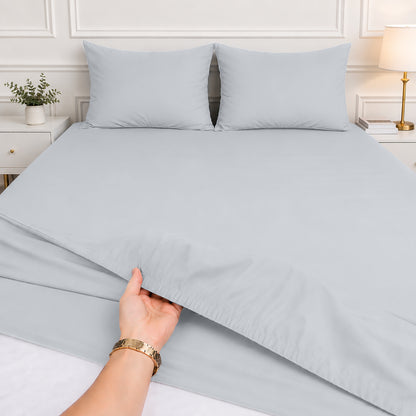 1pc 40CM Extra Deep Fitted Sheet – Soft Comfortable Microfiber Bed Sheet, Durable & Breathable Fabric, All Around Elastic, Wrinkle Resistant, Machine Washable Sheet for Home Bedroom