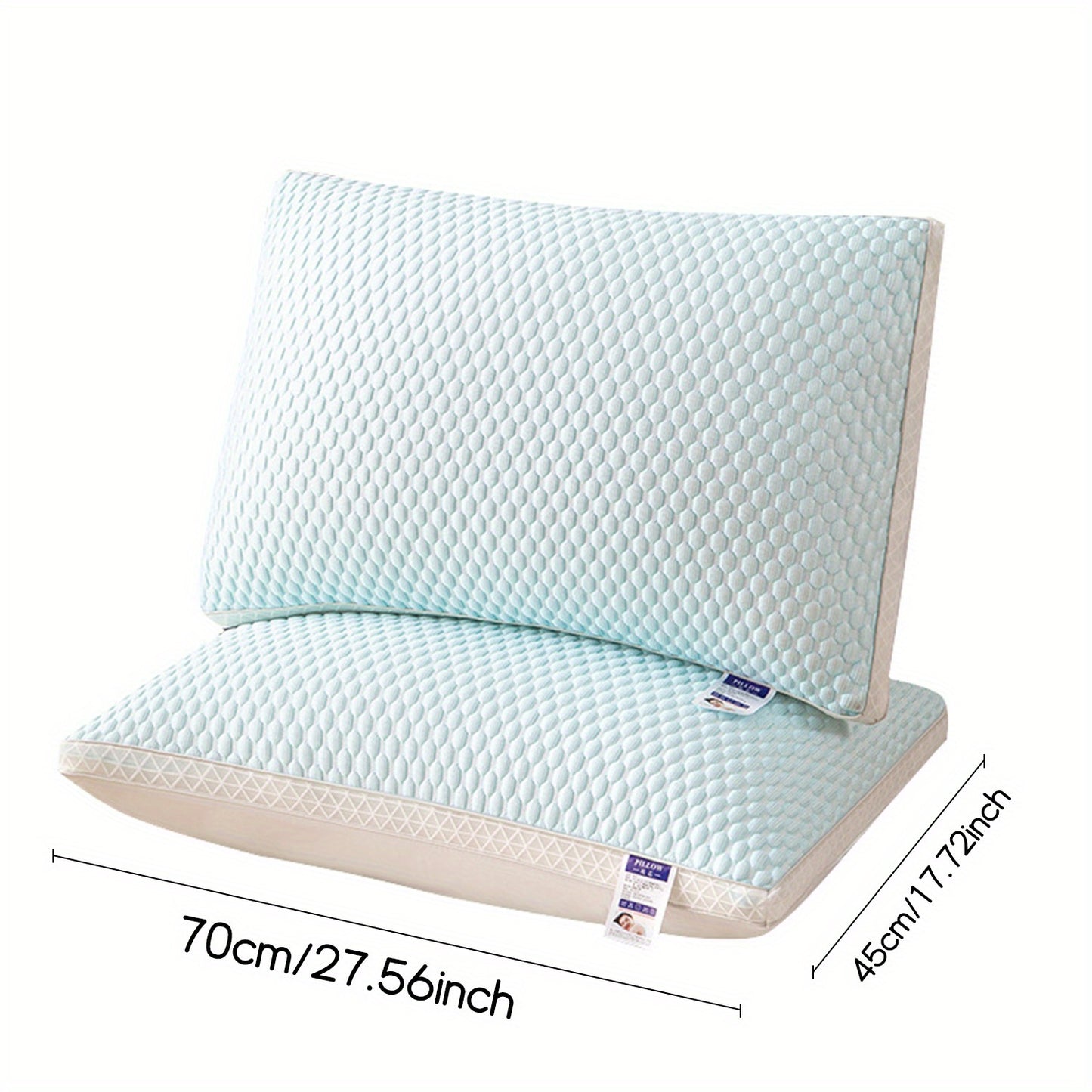2pcs Cool and Breathable Tofu Pillow - Relax the Neck Support, Enjoy a Comfortable Sleep at Home, in the Bedroom or in the Hotel - Perfect Holiday Gift