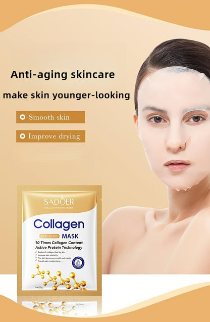 Collagen Facial Mask Moisturizing, Skincare, Make Skin Younger-looking, Firming, Brightening, Hydrating, Four Seasons Hydrating Mask, Skin Care, Cosmetics
