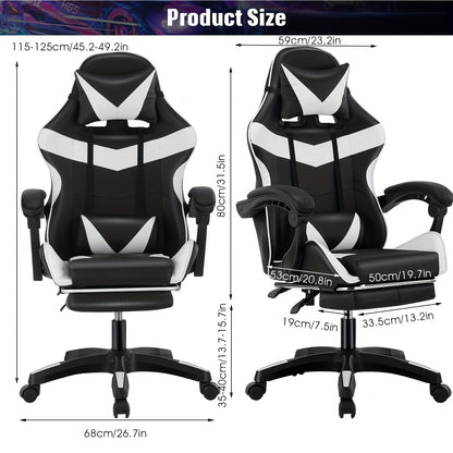 Adjustable Computer E-Sports Game Chair Reclining Armchair, Lounge Chair, Gaming Racing Chair, Office Chair Soft & Comfortable