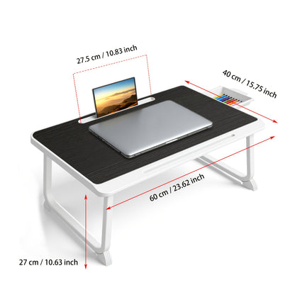 Laptop Bed Table - Foldable Bed Desk, Laptop Tray for Bed, Study, Office & Home Use, Laptop Stand for Bed, Ensuring Stability for Laptops, Tablets, Or Dinner Plates. Bed Table for Laptop, Bed Desk, Laptop Desk