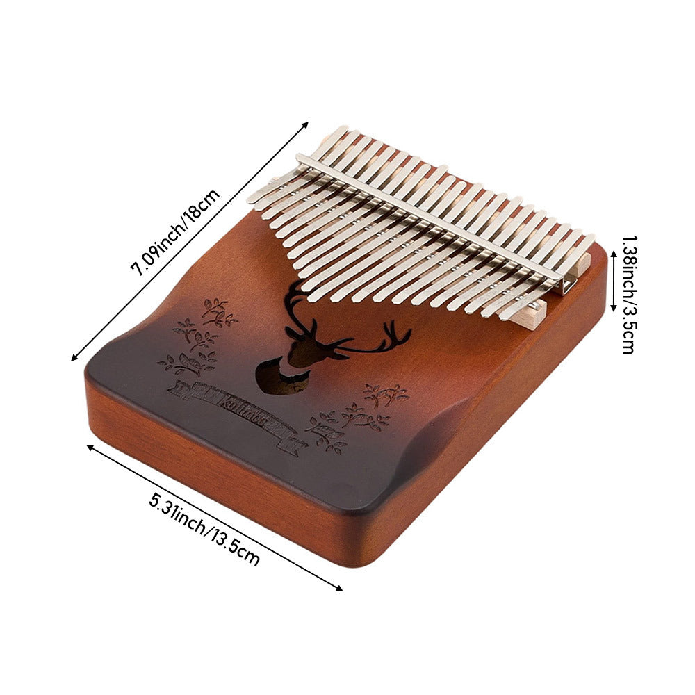 21 Keys Thumb Piano Kalimba with Tuning Hammer & Accessories - Portable Acoustic Musical Instrument for Beginners, Includes Storage Bag, Durable Wooden Construction, Perfect Holiday Gift, Musical Instruments, Anxiety & Stress Relief Instrument