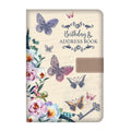 Address Books & Organiser with A5 Birthday Book Vintage Linen Cover
