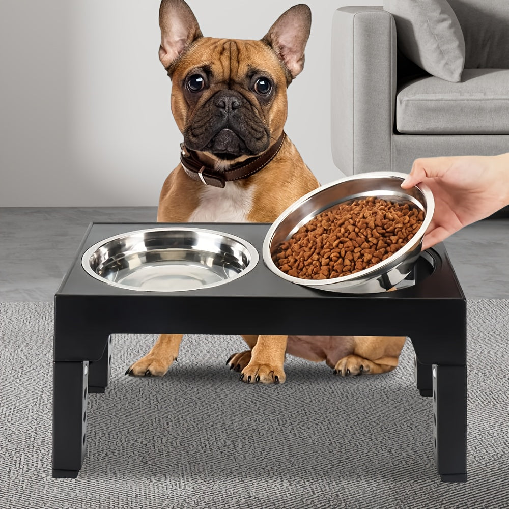 Adjustable Height Pet Feeder Total of 5 with Non-Slip, Stainless Steel - product gallery image 6