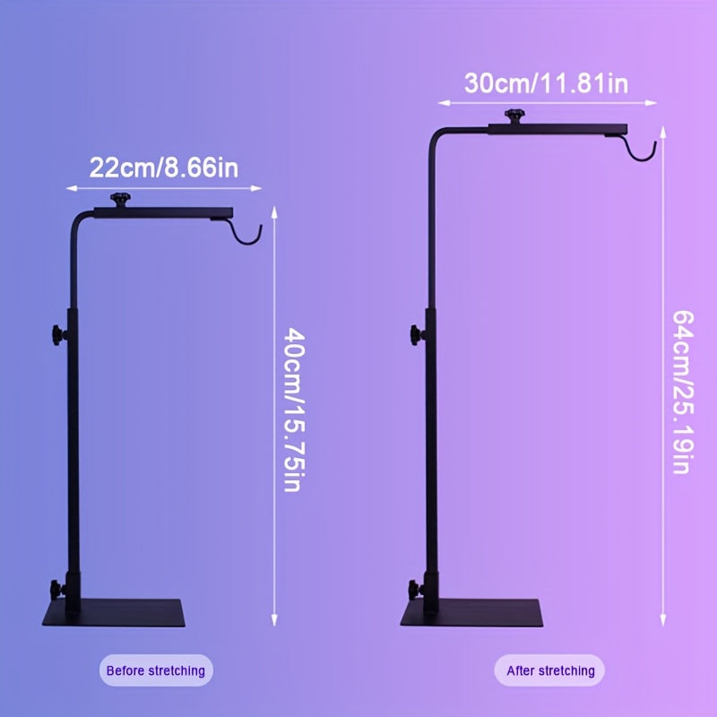 Adjustable Reptile Light Stand for with Adjustable Height, 30cm - product gallery image 2