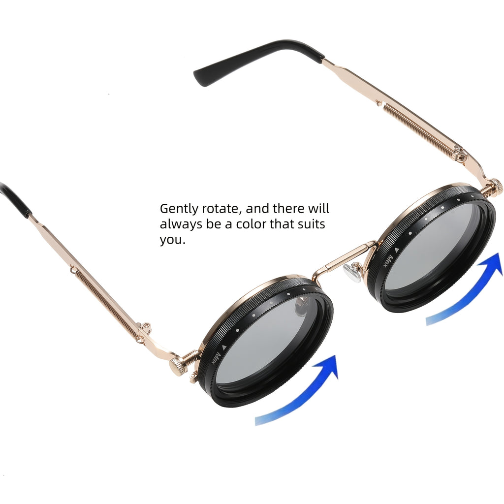 Adjustable Retro Fashion Glasses Alloy Novelty Eyewear with Case and Cloth - product gallery image 10