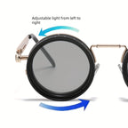 Adjustable Retro Fashion Glasses Alloy Novelty Eyewear with Case and Cloth - product gallery image 12