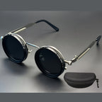 Adjustable Retro Fashion Glasses Alloy Novelty Eyewear with Case and Cloth - product gallery image 2