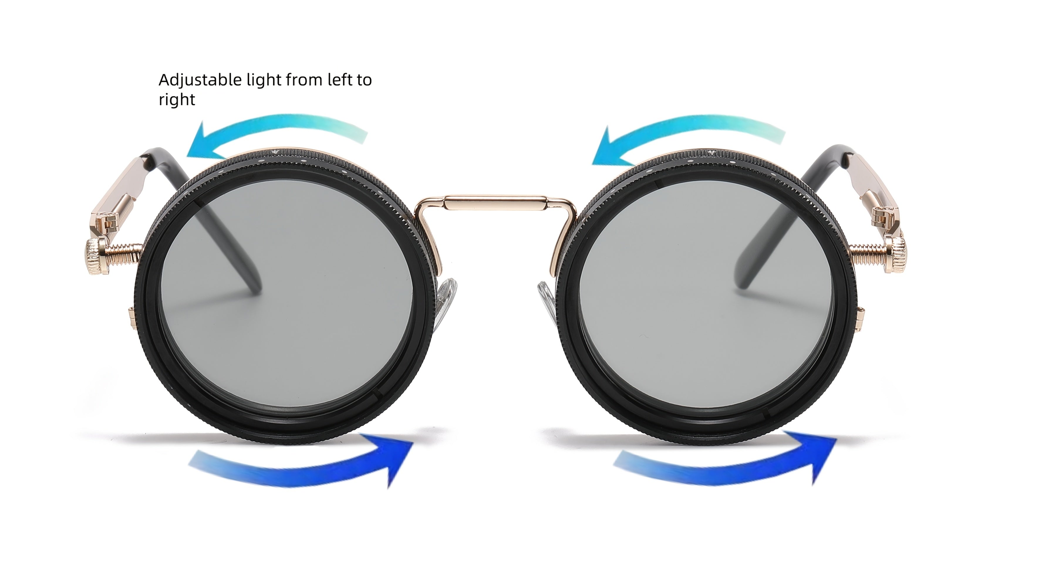 Adjustable Retro Fashion Glasses Alloy Novelty Eyewear with Case and Cloth - product gallery image 20