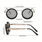 Adjustable Retro Fashion Glasses Alloy Novelty Eyewear with Case and Cloth - product gallery image 4