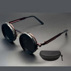 Adjustable Retro Fashion Glasses Alloy Novelty Eyewear with Case and Cloth