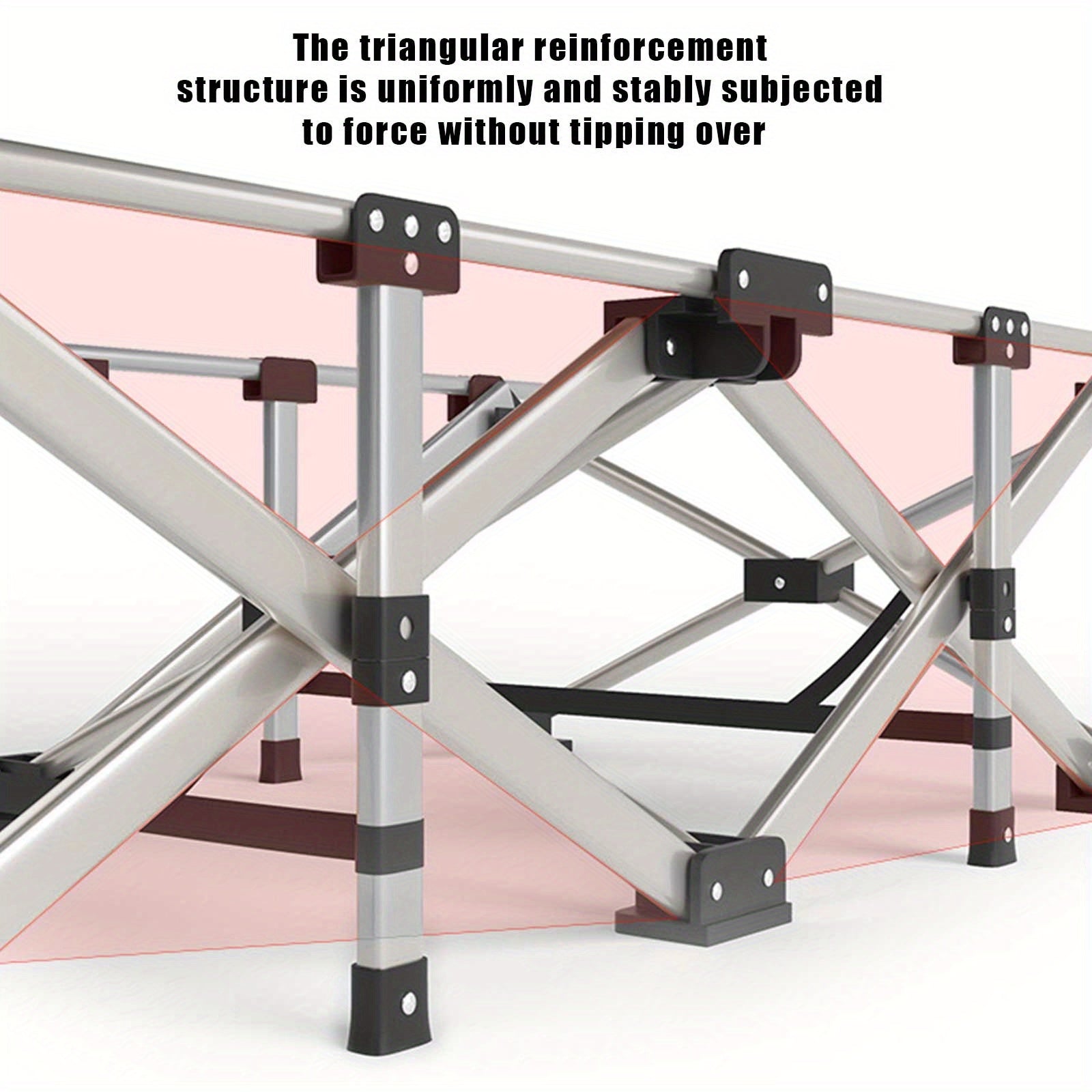 Adjustable Rollaway Bed with Soft Cushion with Foldable, 300kg - product gallery image 5