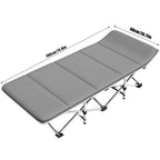 Adjustable Rollaway Bed with Soft Cushion with Foldable, 300kg - Grey, 189.99x68.07cm option