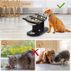 Adjustable Three Bowl Dog Cat Feeder with Adjustable Height, Non-Slip - product gallery image 6