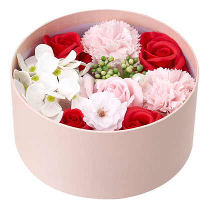 Bath Soap Gift Box, Artificial Flower Bouquet, card, Scented Rose Petal Gift for Valentine'S Day Anniversary, Christmas, Birthday Gift for Women, Girlfriend, Wife