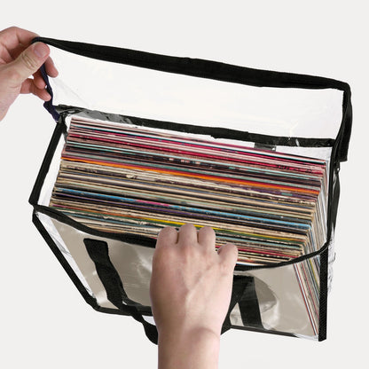 Clear PVC Zippered Media Storage Case - Durable & Protective for CDs, Blu-ray Discs, Movies, VHS Tapes, Video Games, Books, Music - Dust & Moisture Resistant Organizer, Trunks
