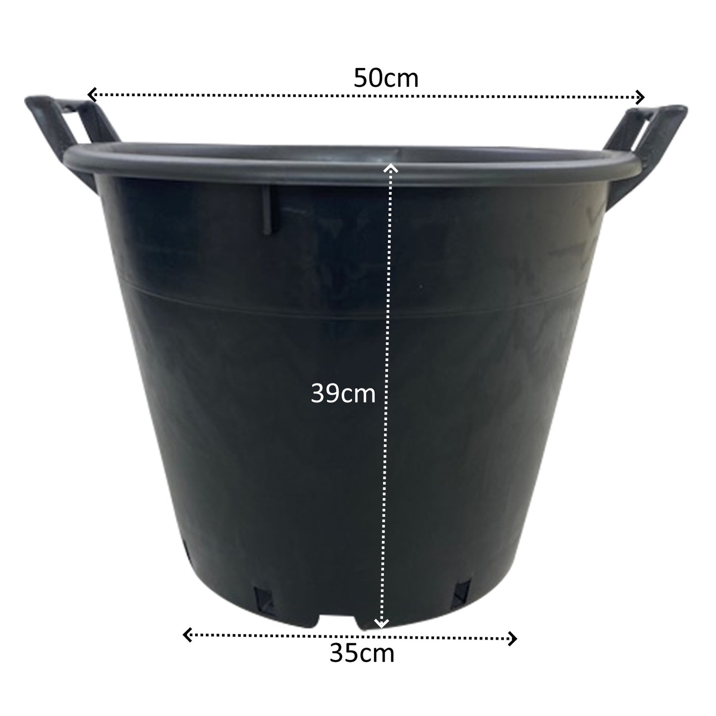 3 x Heavy Duty 50L Plant Pot Potato Container Bucket Plastic Large Outdoor Planter With Handles Vegetables & Trees