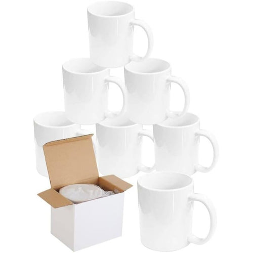 White Blank Sublimation Mugs 11oz Small Handle Heat Press AAA Grade Coffee Mug