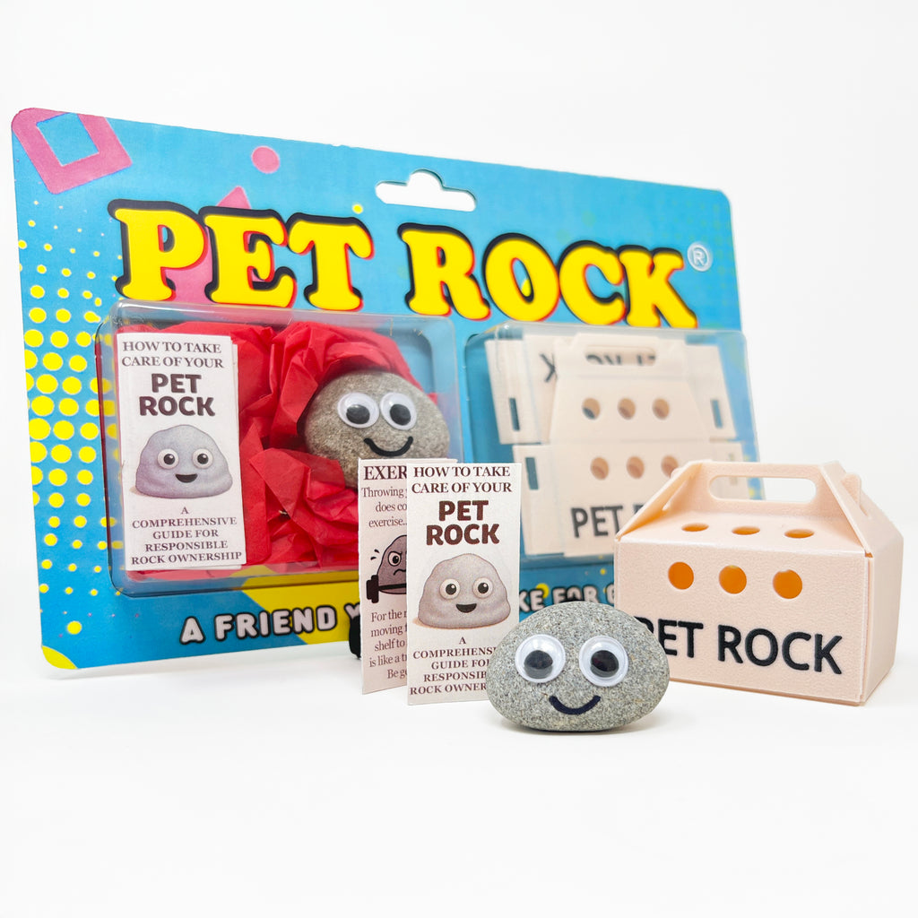 Pet Rock Novelty Funny Gift for the Person Who Has Everything – Gag Gift for Birthdays Wedding Favours Party Bags Secret Santa