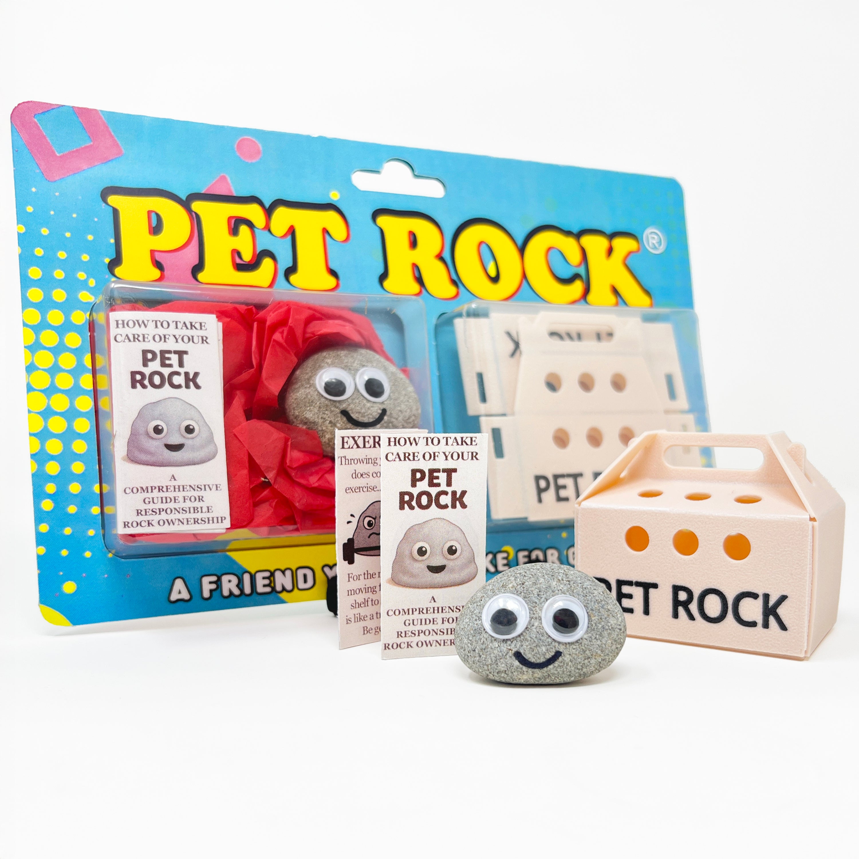 Pet Rock Novelty Funny Gift for the Person Who Has Everything – Gag Gift for Birthdays Wedding Favours Party Bags Secret Santa