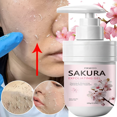 Sakura Exfoliating Cleansing Gel A Gentle, Hypoallergenic Formula That Deeply Cleanses Without Leaving Skin Greasy Or Clogging Pores. Suitable for All Skin Tones, This Exfoliating Gel Is Designed for Daily Skincare Use by Both Men And Women