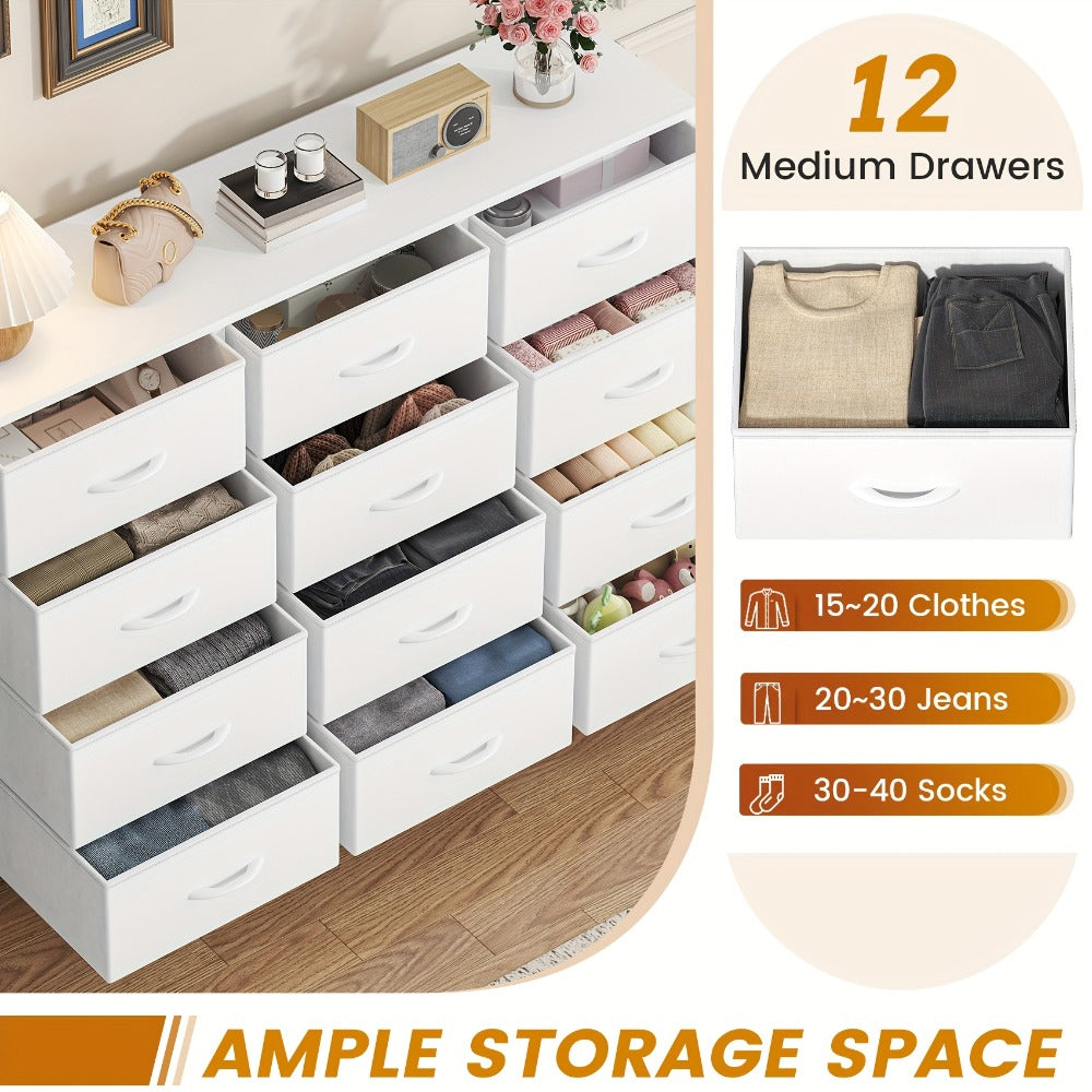 twelve-drawer fabric storage chest - dimensions and specification detail 12