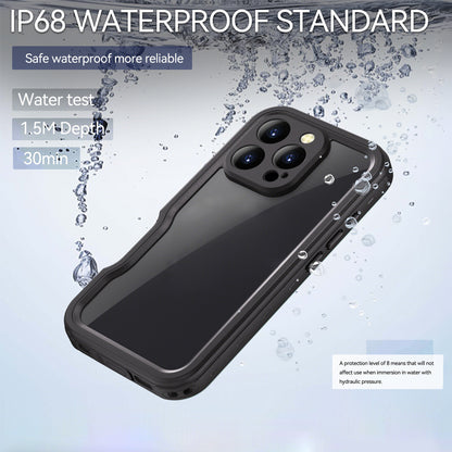 For iPhone 16 Plus 16 Pro Max Waterproof 360° Full Body Case Drop-proof Dustproof Snowproof Built-in Screen Protector Phone Case