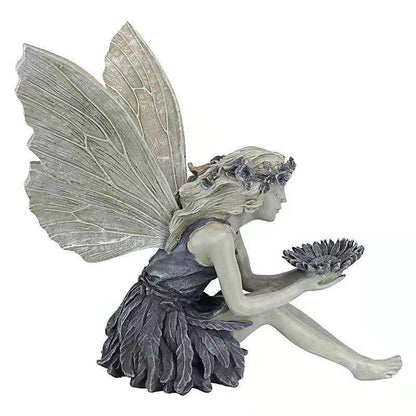 Fairy Statue Resin Ornament Realistic Figurine Sculpture Outdoor Garden Decor