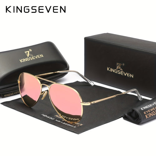 Kingseven Classic Pilot Polarized for Men And Women Fashion Unisex Style Eyewear for Activities, Parties, And Photography Props