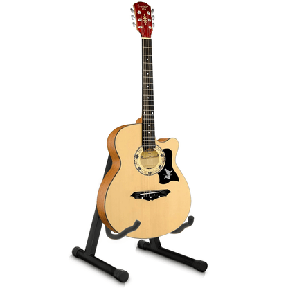 Acoustic Guitar Stand - Free Standing A Frame Shape Guitar Stand - Bass Guitar Stand, Electric Guitar Stand for All Guitars - Black