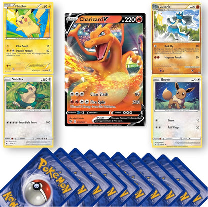 Genuine Pokémon Card Bundle, 20 Cards Including 4 Holo Rare Cards and 1 Ultra Rare EX, V, GX, VMAX, or VSTAR Card
