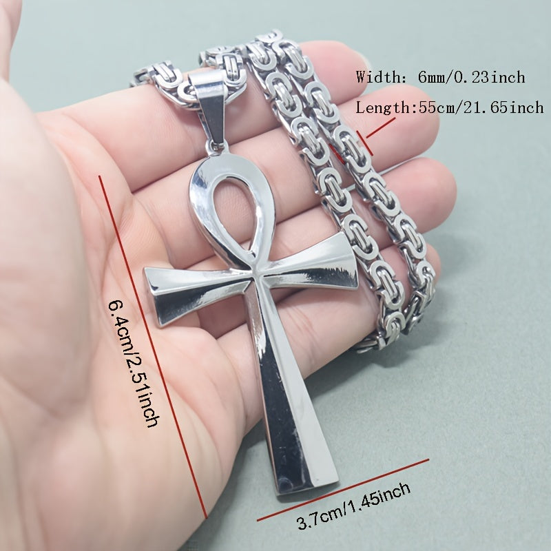 304L Stainless Steel Ankh Necklace Pendant