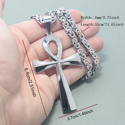 304L Stainless Steel Ankh Necklace Pendant