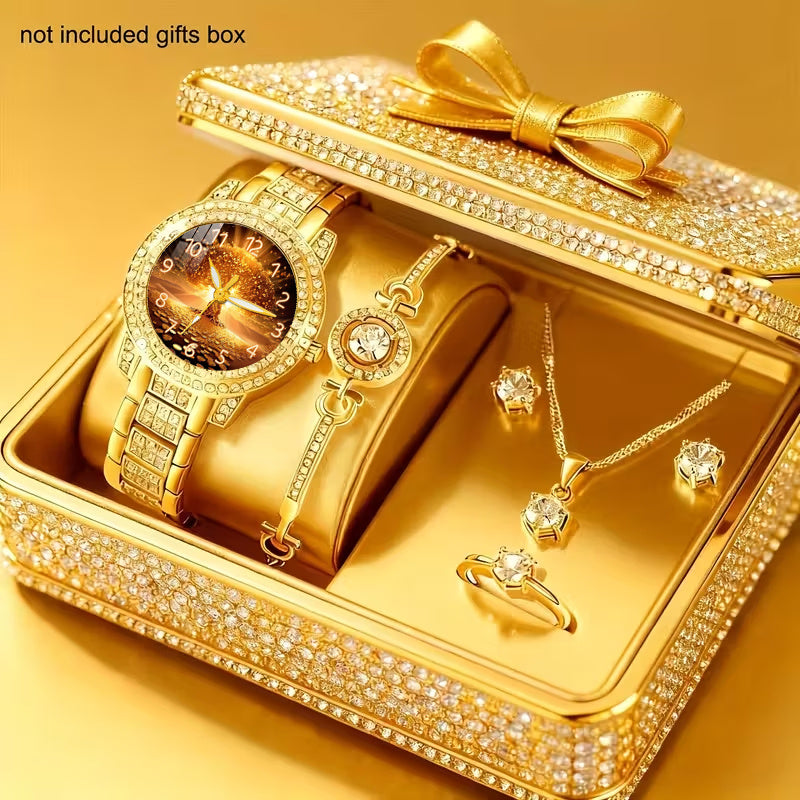 Women's Quartz Watch and Jewellery Gift Set - product view 1