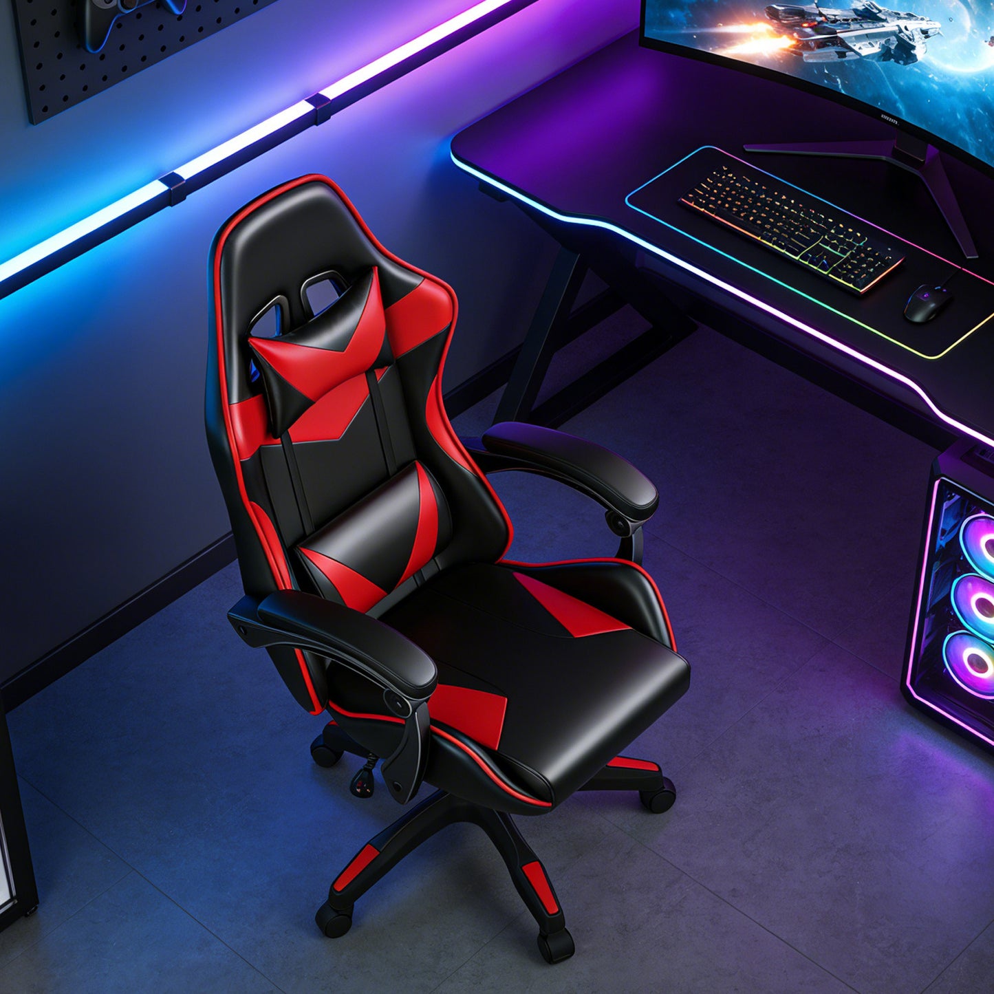 Ergonomic Design Gaming Chair with Adjustable Headrest And Lumbar Support, Office Desk Chair, Gift for Boyfriend