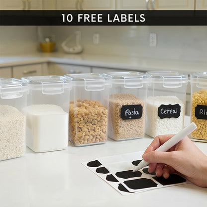 AEX Airtight Food Storage Containers with Lid Kitchen Storage Boxes for Dry Food Pantry Organisation Stackable Design Multiple Size Options (Set of 4/5/10/20/30)