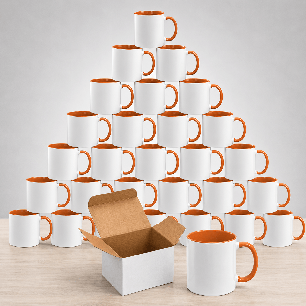 11oz Sublimation Ceramic Mugs with Glossy Finish, Heat Press Ready Coffee Cups for DIY Printing, Multicolor Bulk Pack Options Available in 6, 12, 24, 36, 48, 72 and 144 Pack