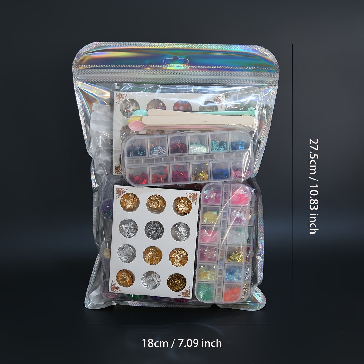 Resin Decoration Accessories Kit, Resin Accessories Jewelry Making Fillers Supplies, Heart Star Letter Shape Glitter Sequins Resin Jewelry Casting Molds, Jewelry Making Supplies, Jewelry Making Tools, Jewelry Making Kits, Jewelry, Nail Sticker For Nail Ar