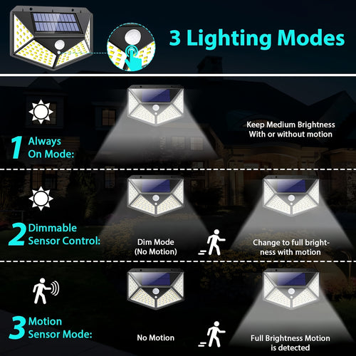 2-12pcs Outdoor Solar LED Lights, Garden Solar Lights IP65 with Motion Sensor, Four-sided Lighting Ultra-Bright Wall Lights, for Yard Garden Lawn Patio Courtyard Fences Driveway Pathway Decorations, Solar Lights