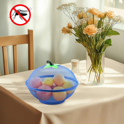 Fruits Bowl Basket Apple Shape Mesh with lid Tabletop Vegetable Holder Keep Unwanted Pets & Insects Out Kitchen Dishwashing Drain Basket