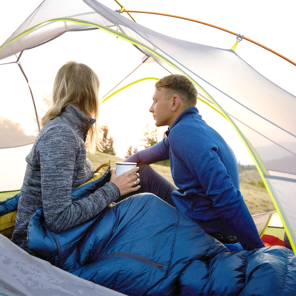 Super Warm Camping Sleeping Bag And Hood, Super Fiber Fabric, Ideal For Outdoor Camping, Camping Accessories, Lightweight Survival Sleeping Bag, Portable Sleeping Bag Suitable For All Seasons, Hiking, Outdoor Activities-Zipper Closure, Double Person