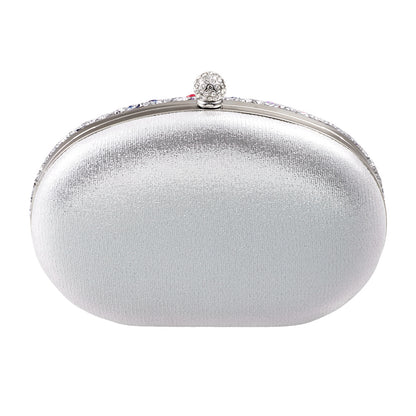 Women Evening Bag Multicolor Clutch Bag Luxury Crystal Handbag Bridal Wedding Purse Glitter Shoulder Bag with Detachable Chain Banquet Party Prom Crossbody Bag Gold-Multicolour, Green/ Gold/ Silver