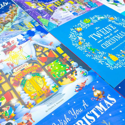 Santa'S Big Pack of Christmas Stories 10 Book Collection Set Christas Carol, Baby Bear, The Elf Next Door, Dino Claus, The Night Before Christmas