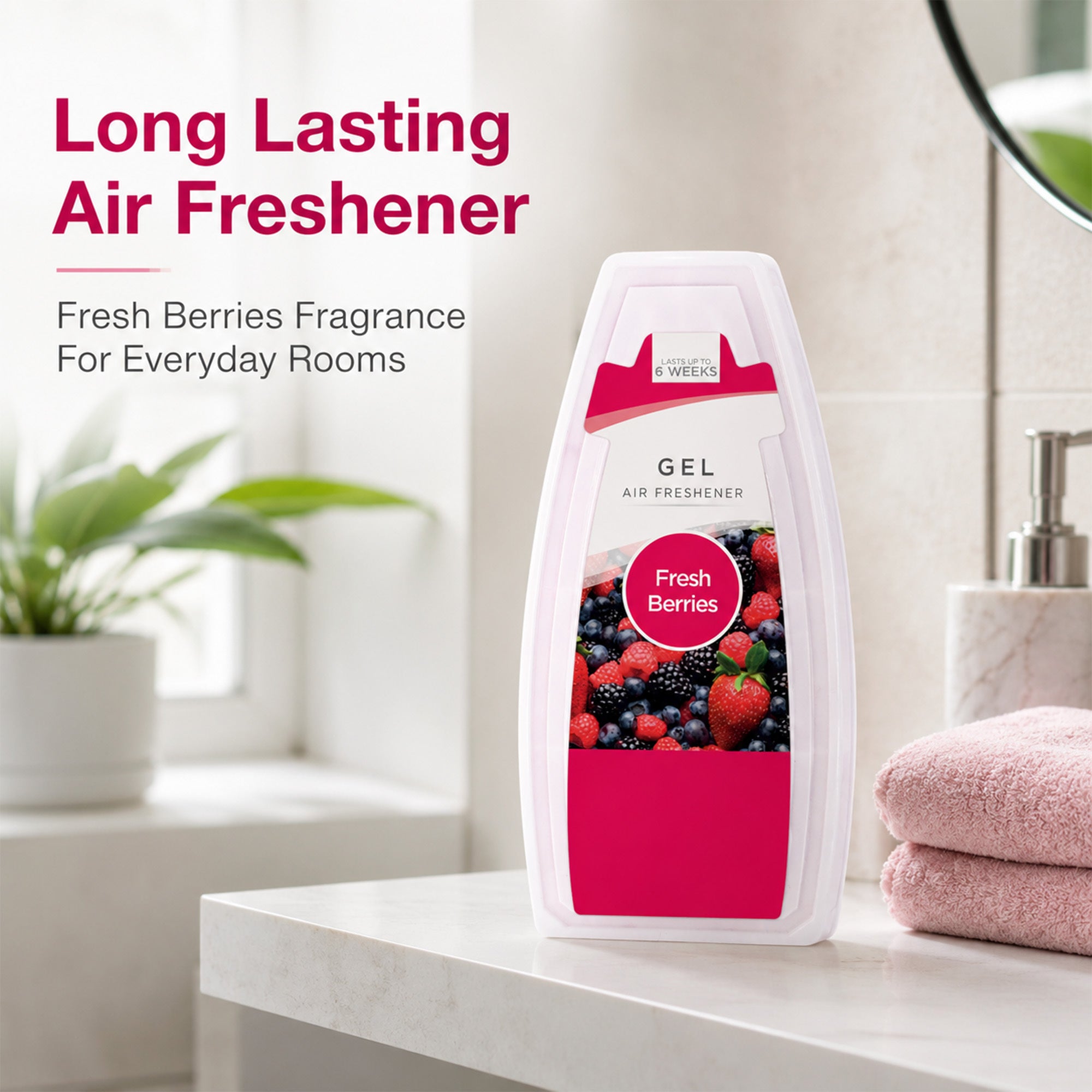 Air Freshener with 150g, 24 Pack, 24pk, Gel Fresh Berries Long Lasting Room - product gallery image 2